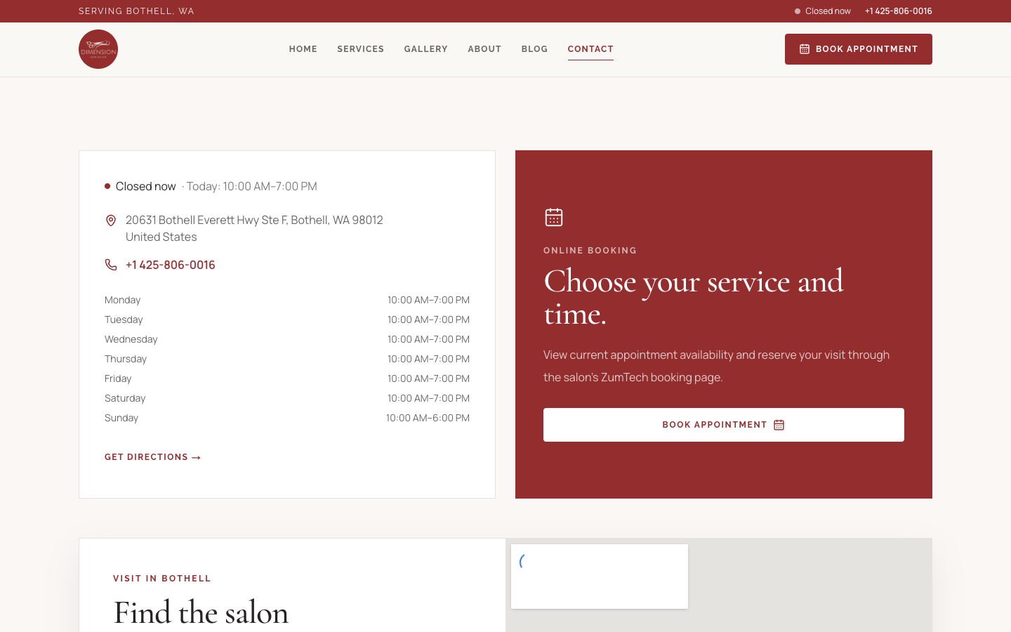 Dimension Hair Salon screenshot